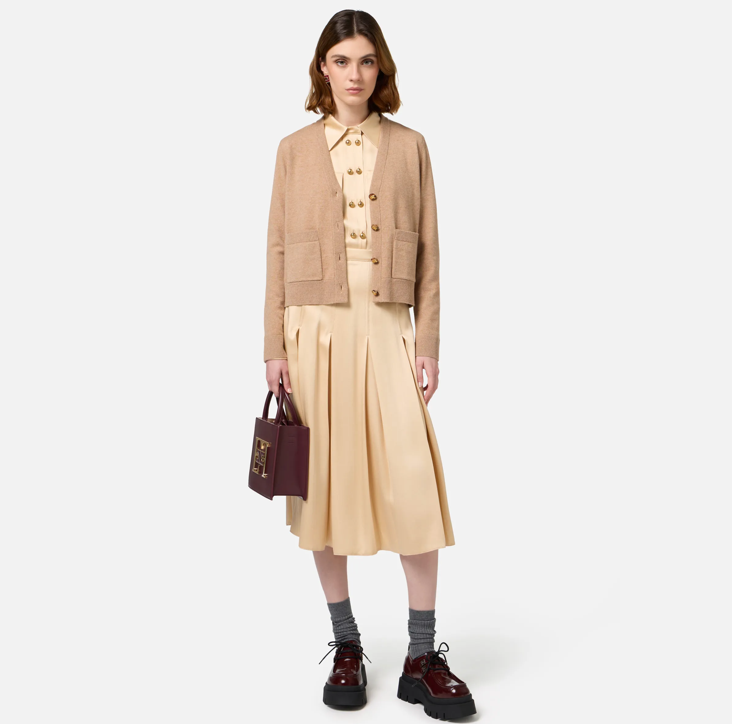 Cardigan in misto cashmere
