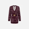 Cardigan in misto lana lettering
