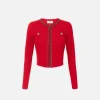 Cardigan in misto viscosa con punto resca