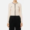 Cardigan in misto viscosa con punto resca