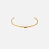 Choker rigido con logo in strass