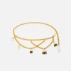 Cintura catena in metallo dorato con charms borse
