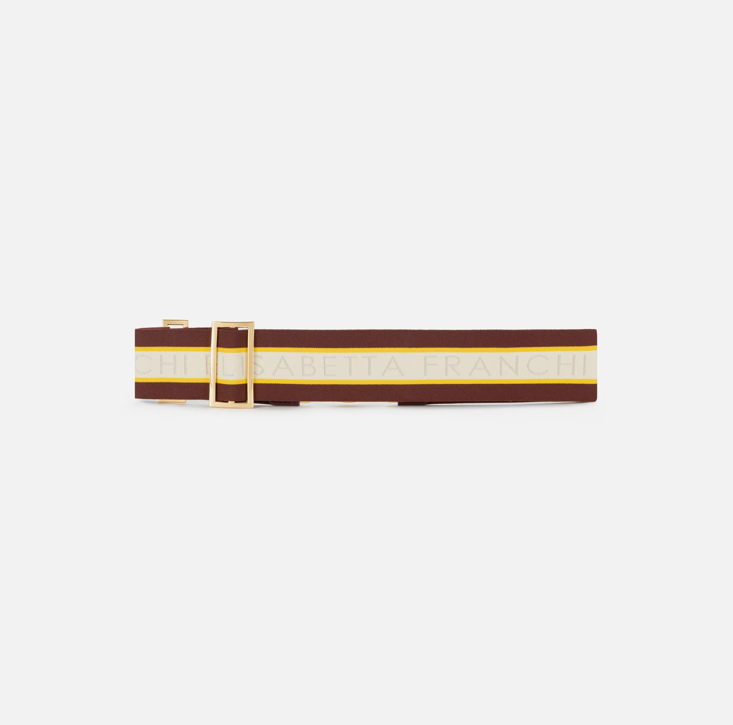 Cintura in elastico logato con fibbia logo