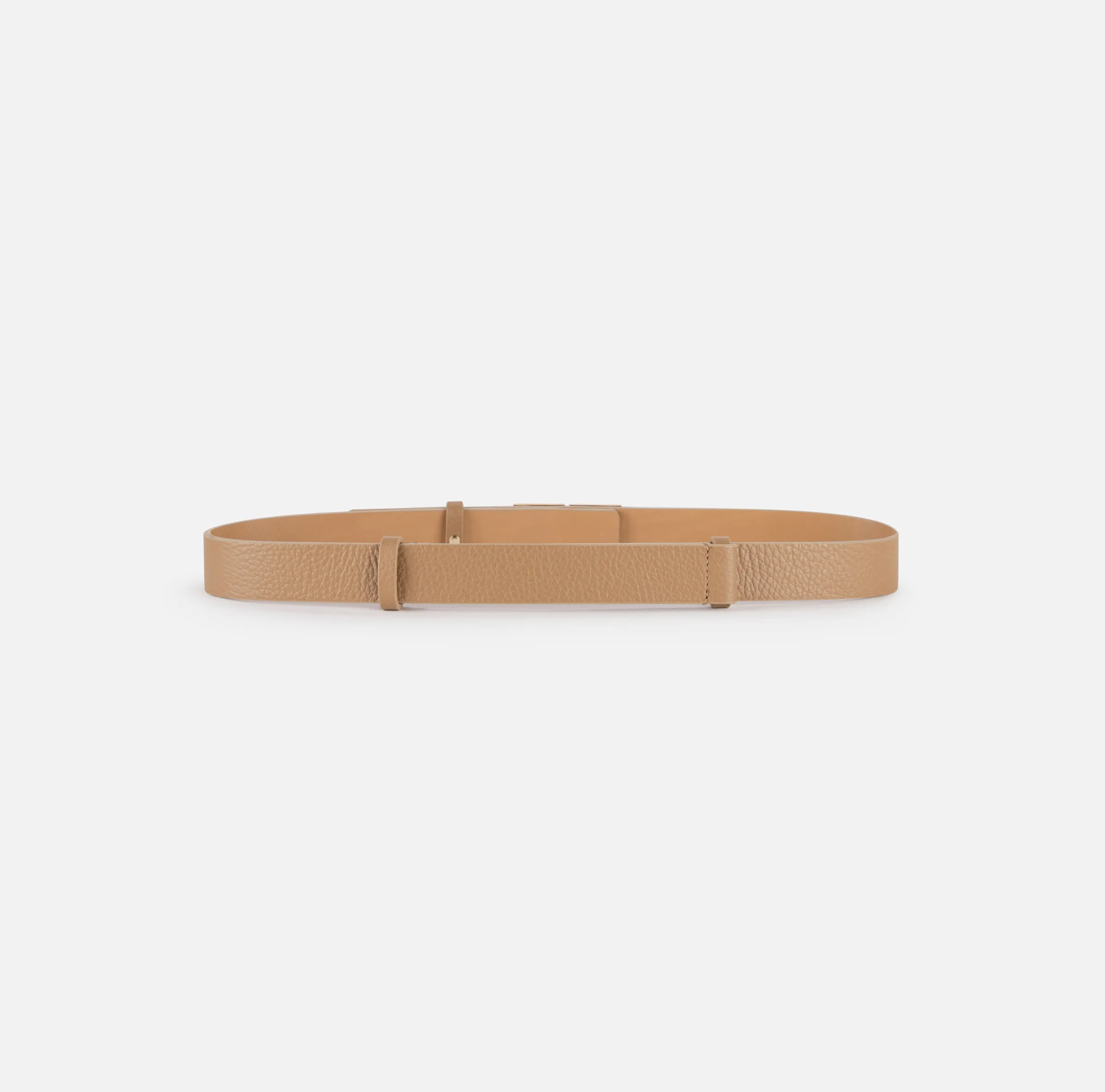 Cintura in pelle con girello logo