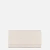 Clutch baguette in nappa con logo embossed