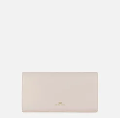 Clutch baguette in nappa con logo embossed