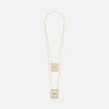 Collana con placca logo in plexiglass