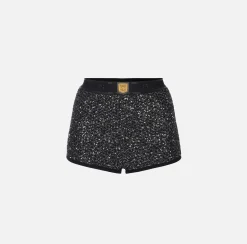 Culotte in lana con filo paillettes