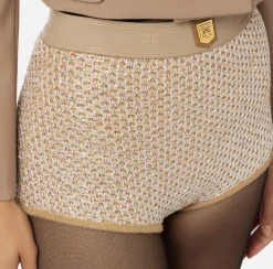 Culotte in lana con filo paillettes