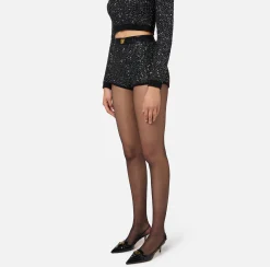 Culotte in lana con filo paillettes
