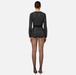 Culotte in lana con filo paillettes