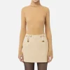 Dolcevita in lana merino con logo jacquard