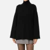 Dolcevita in misto cashmere con logo
