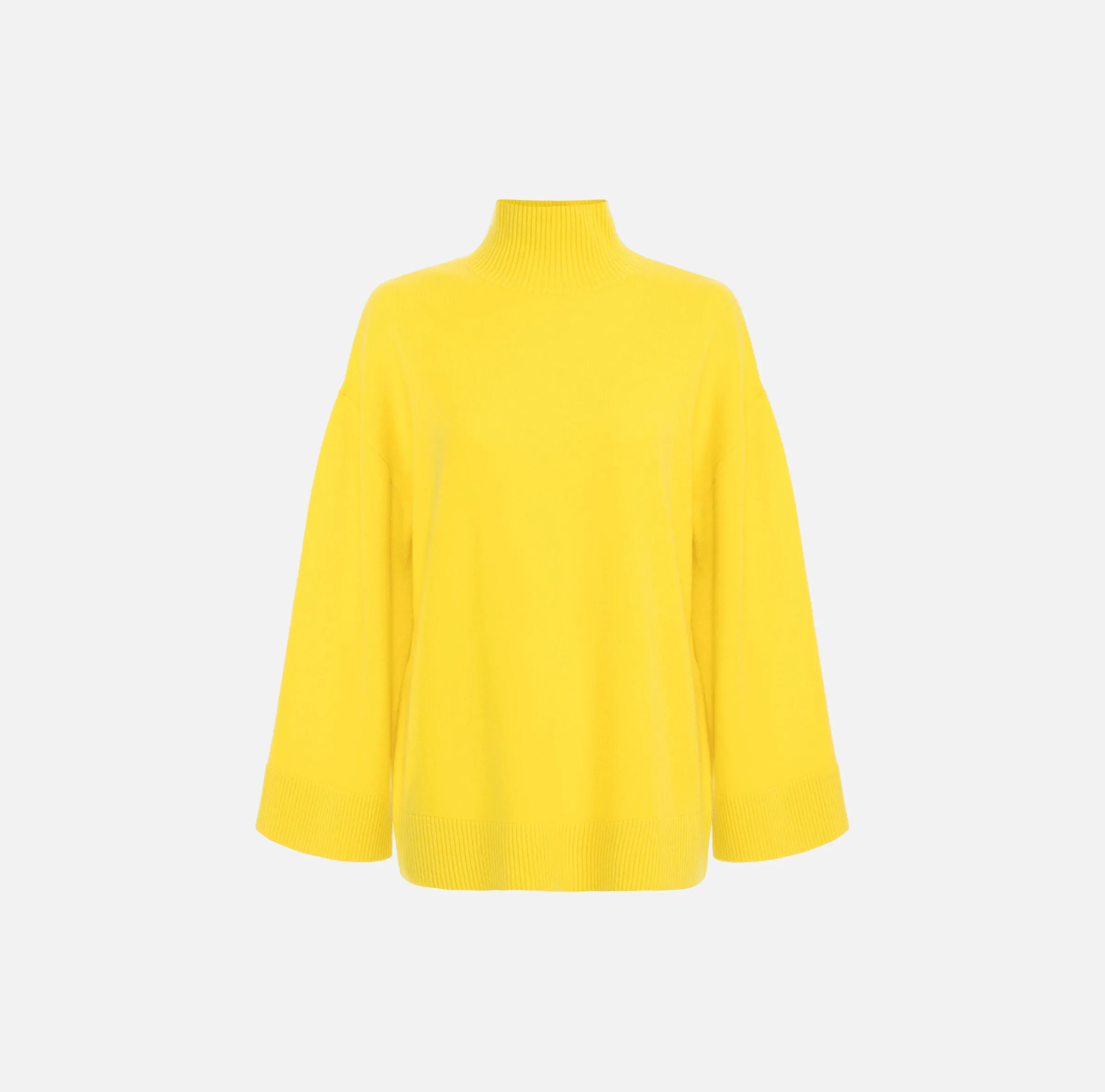 Dolcevita in misto cashmere con logo