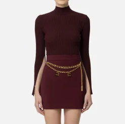 Dolcevita in viscosa e lurex a costine