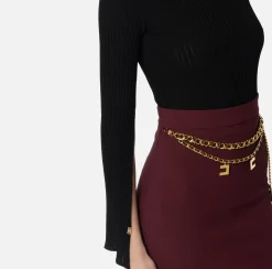 Dolcevita in viscosa e lurex a costine