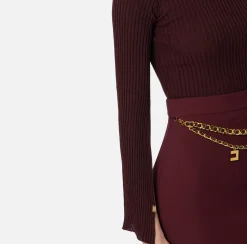 Dolcevita in viscosa e lurex a costine