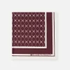 Foulard in seta con pattern rombo e logo