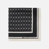 Foulard in seta con pattern rombo e logo