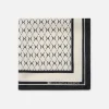 Foulard in seta con pattern rombo e logo