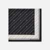 Foulard in seta con pattern righe diagonali e logo