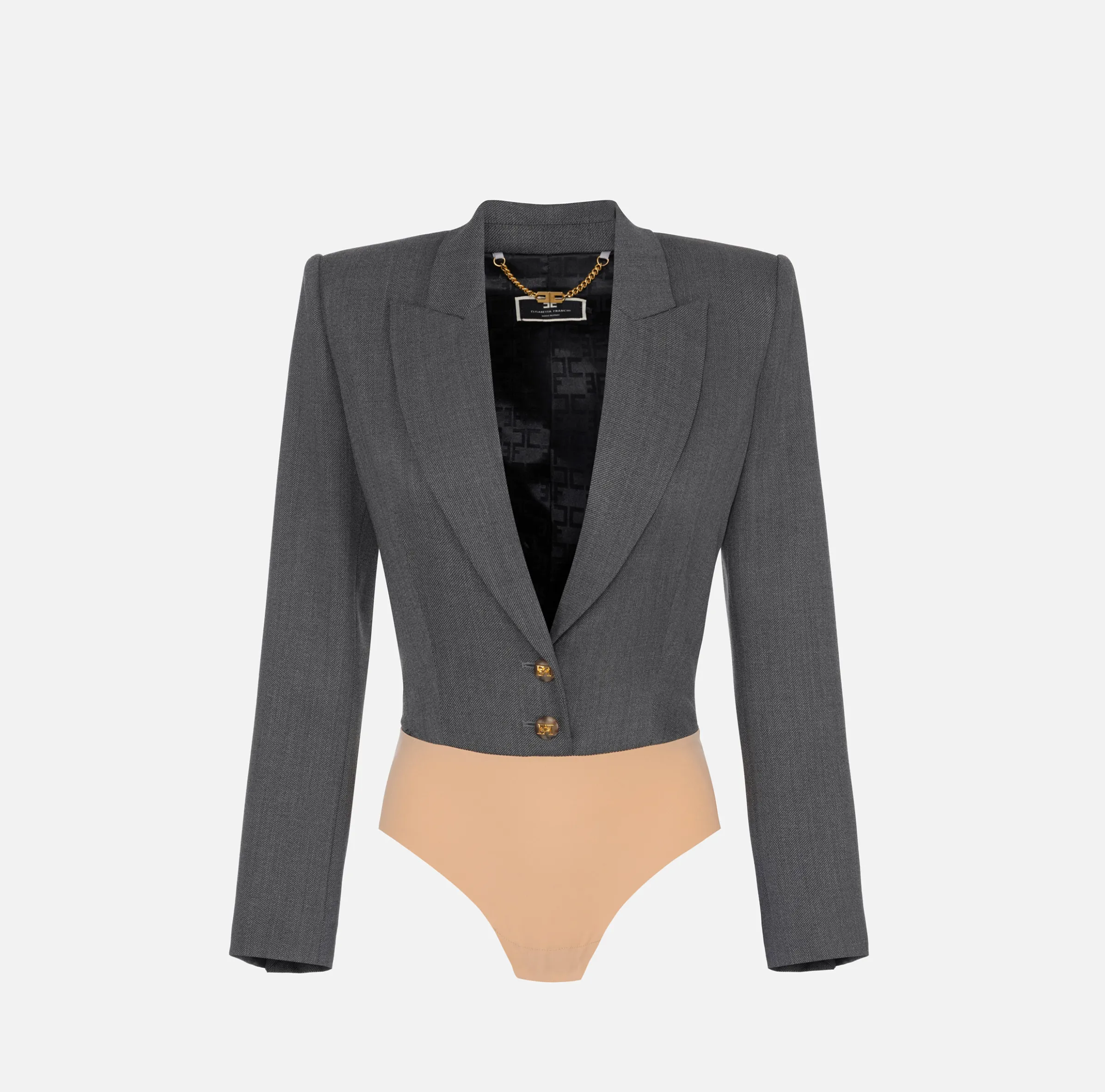 Giacca a body in fresco lana