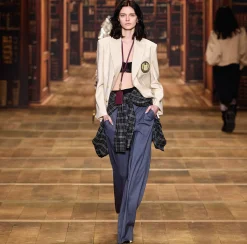 Giacca doppiopetto in fresco di lana con patch