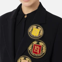 Giacca in crêpe con patch