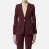 Giacca in crêpe stretch sfiancata