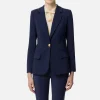Giacca in crêpe stretch sfiancata