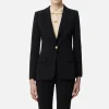 Giacca in crêpe stretch sfiancata
