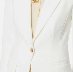 Giacca in crêpe stretch sfiancata
