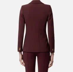 Giacca in crêpe stretch sfiancata