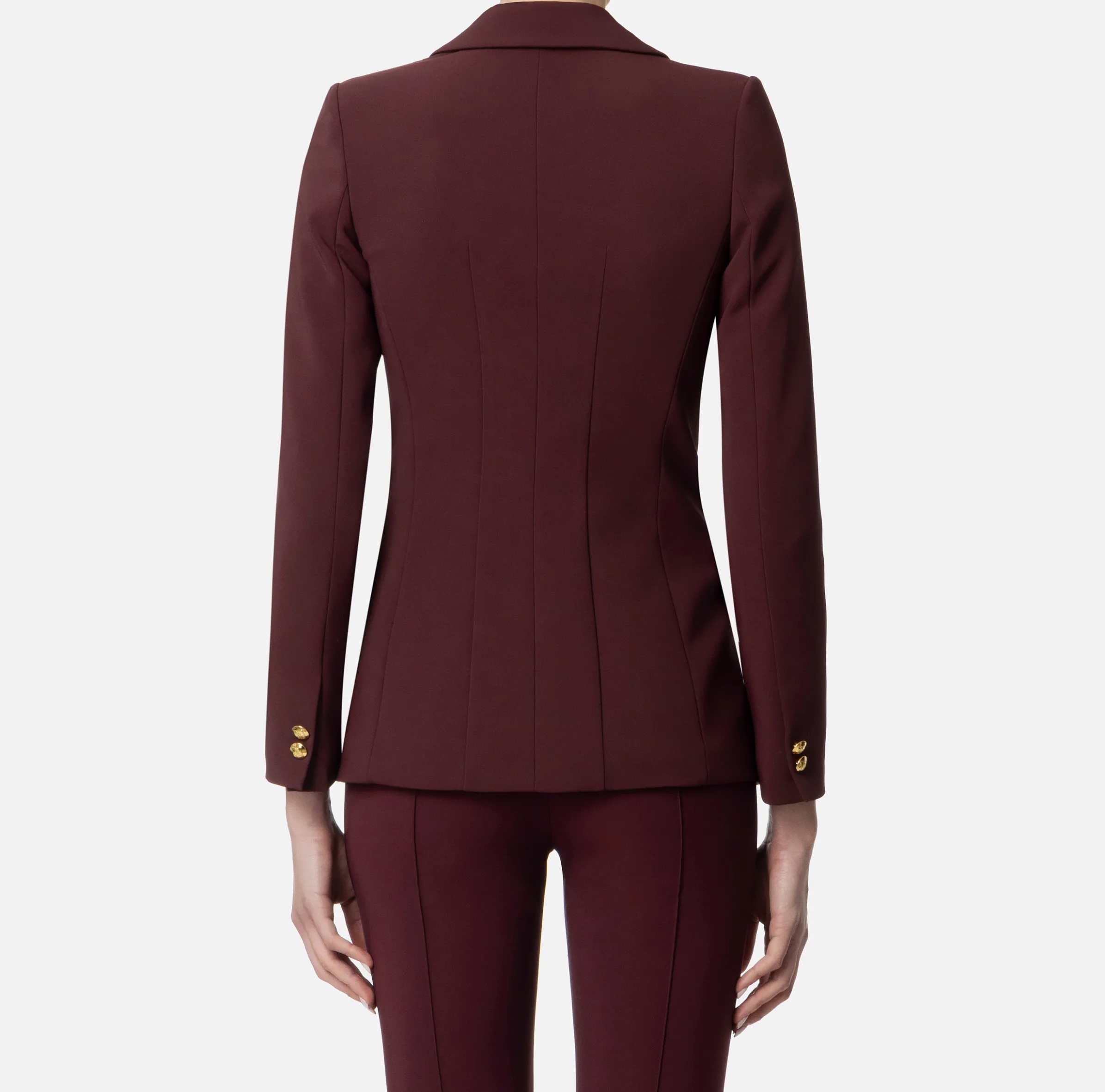 Giacca in crêpe stretch sfiancata
