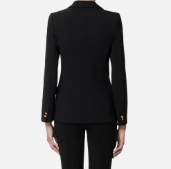 Giacca in crêpe stretch sfiancata