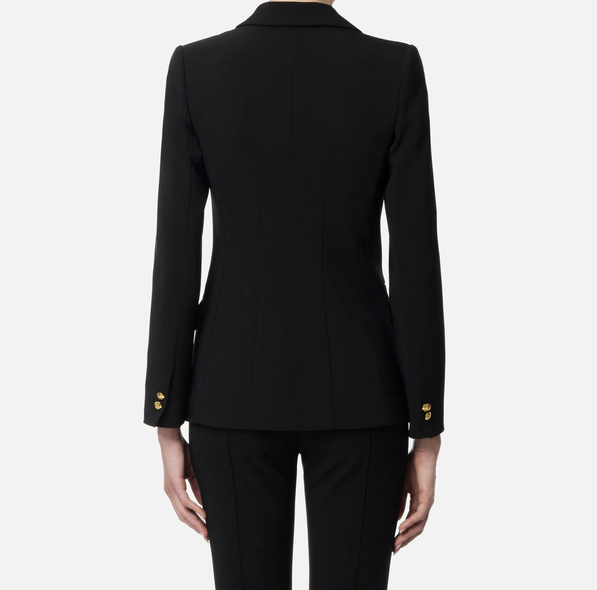 Giacca in crêpe stretch sfiancata