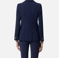 Giacca in crêpe stretch sfiancata