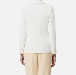 Giacca in crêpe stretch sfiancata