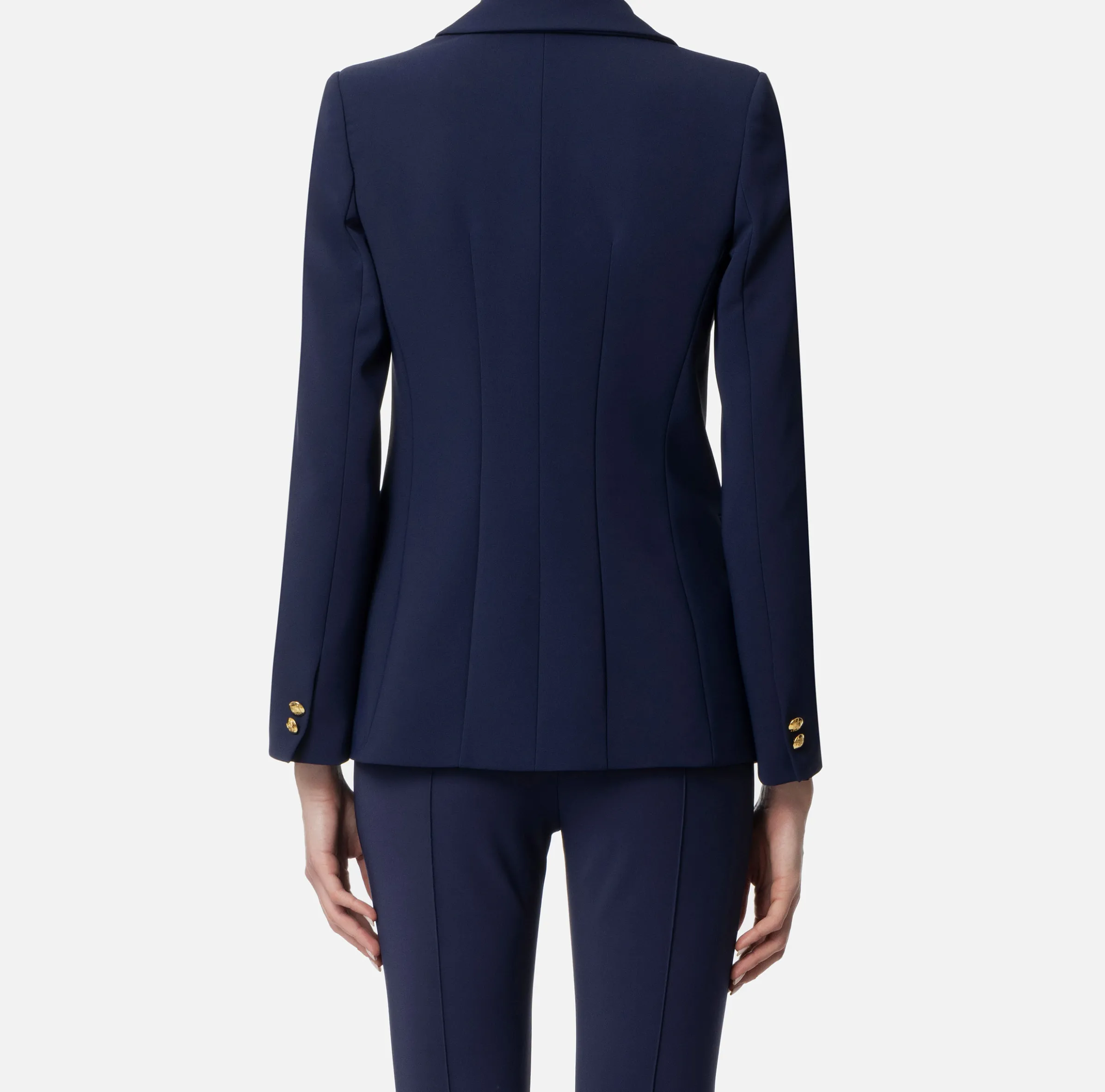 Giacca in crêpe stretch sfiancata