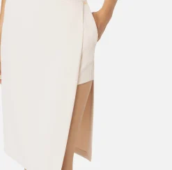 Gonna midi in crêpe stretch con shorts