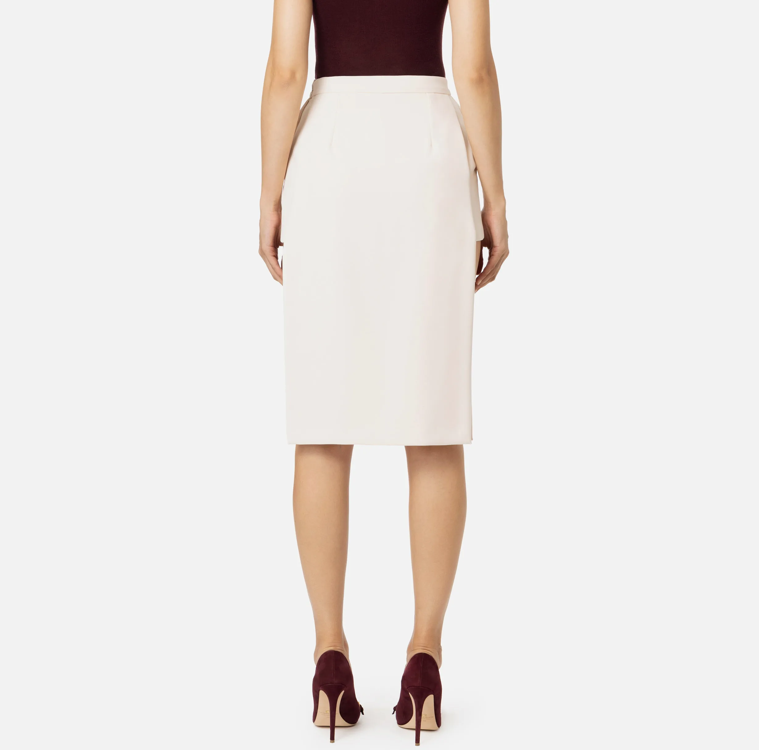 Gonna midi in crêpe stretch con shorts