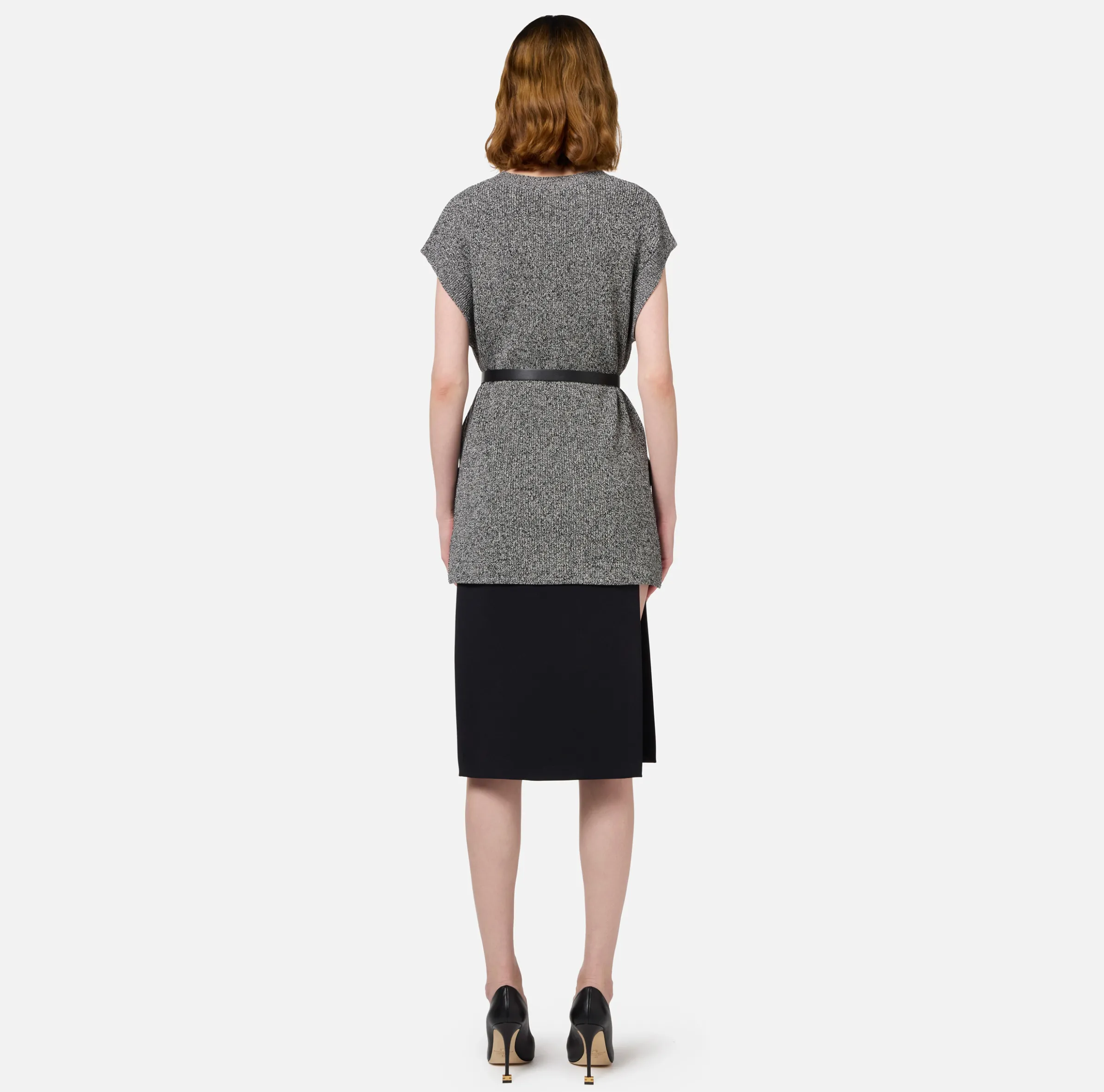 Gonna midi in crêpe stretch con shorts