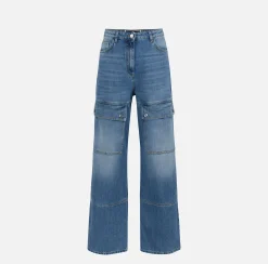 Jeans cargo in cotone