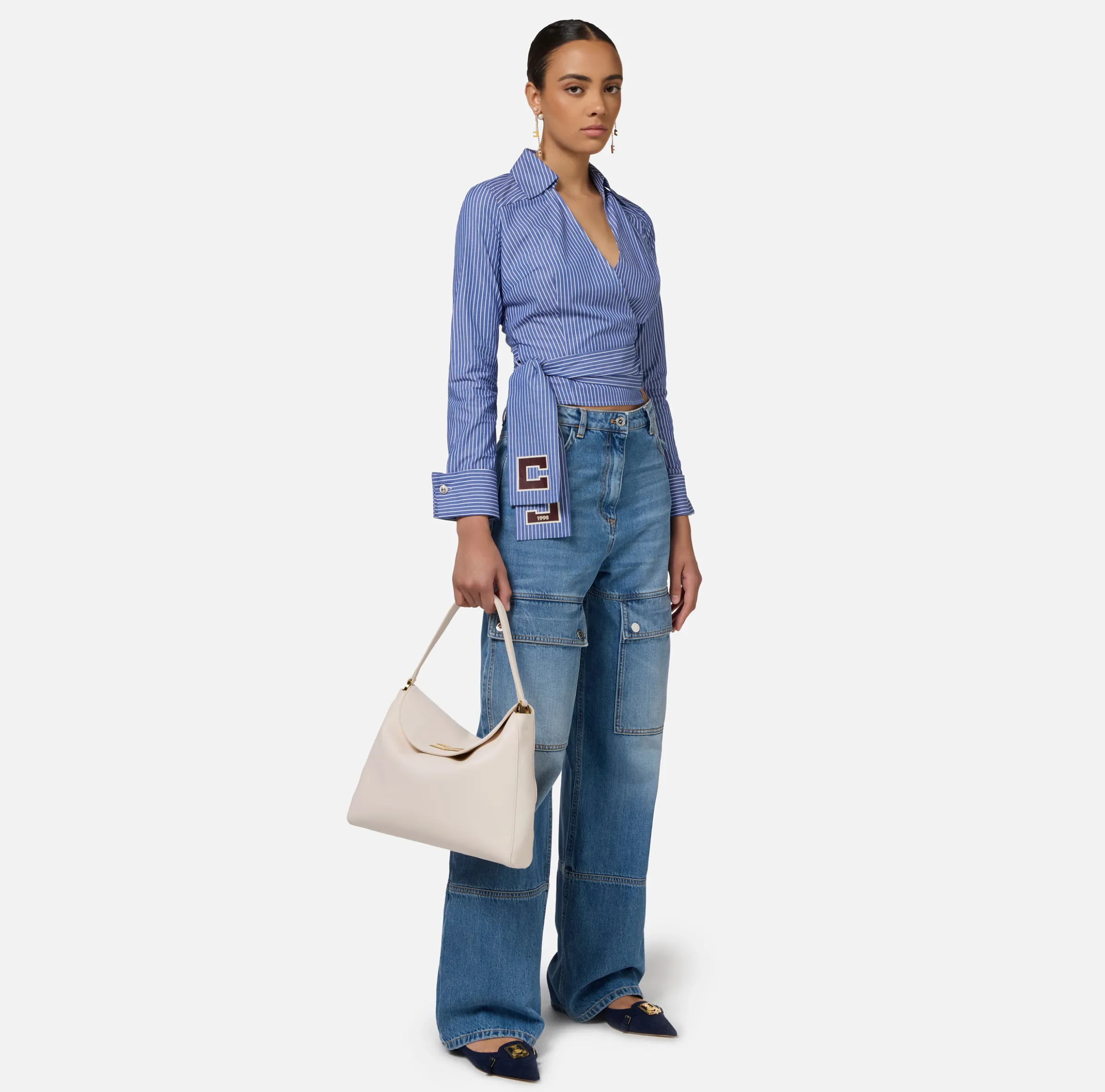 Jeans cargo in cotone