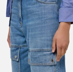 Jeans cargo in cotone