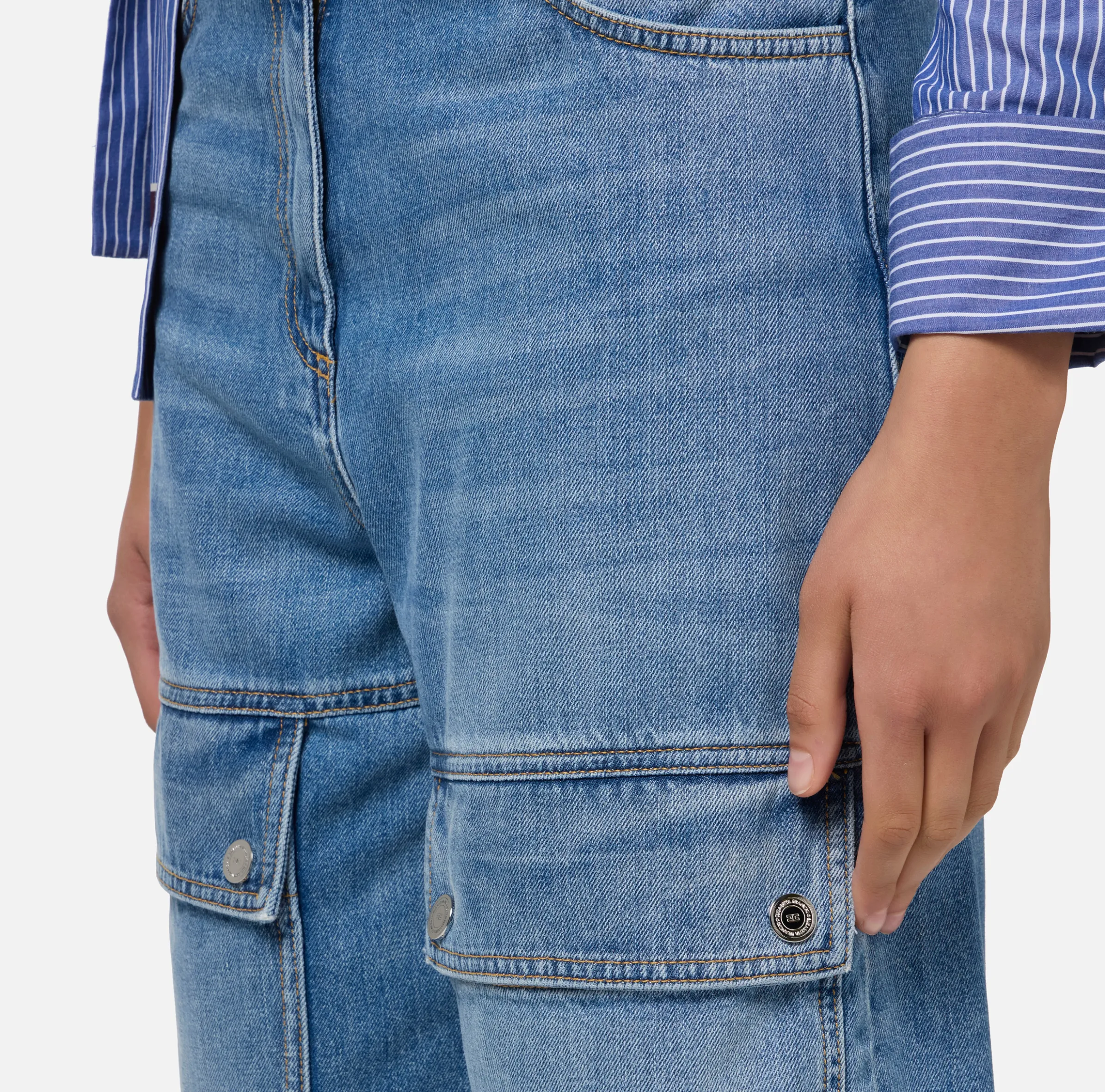 Jeans cargo in cotone