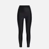 Leggings in lycra lucida con elastico logato