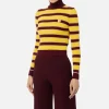 Maglia cropped in viscosa lurex a righe