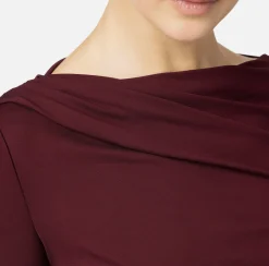 Maglia in jersey con drappeggio