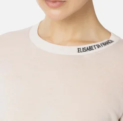 Maglia in lana merino con logo jacquard in contrasto